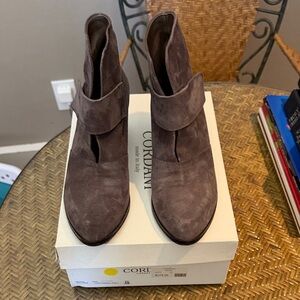 Cordani Taupe Suede Ankle Booties